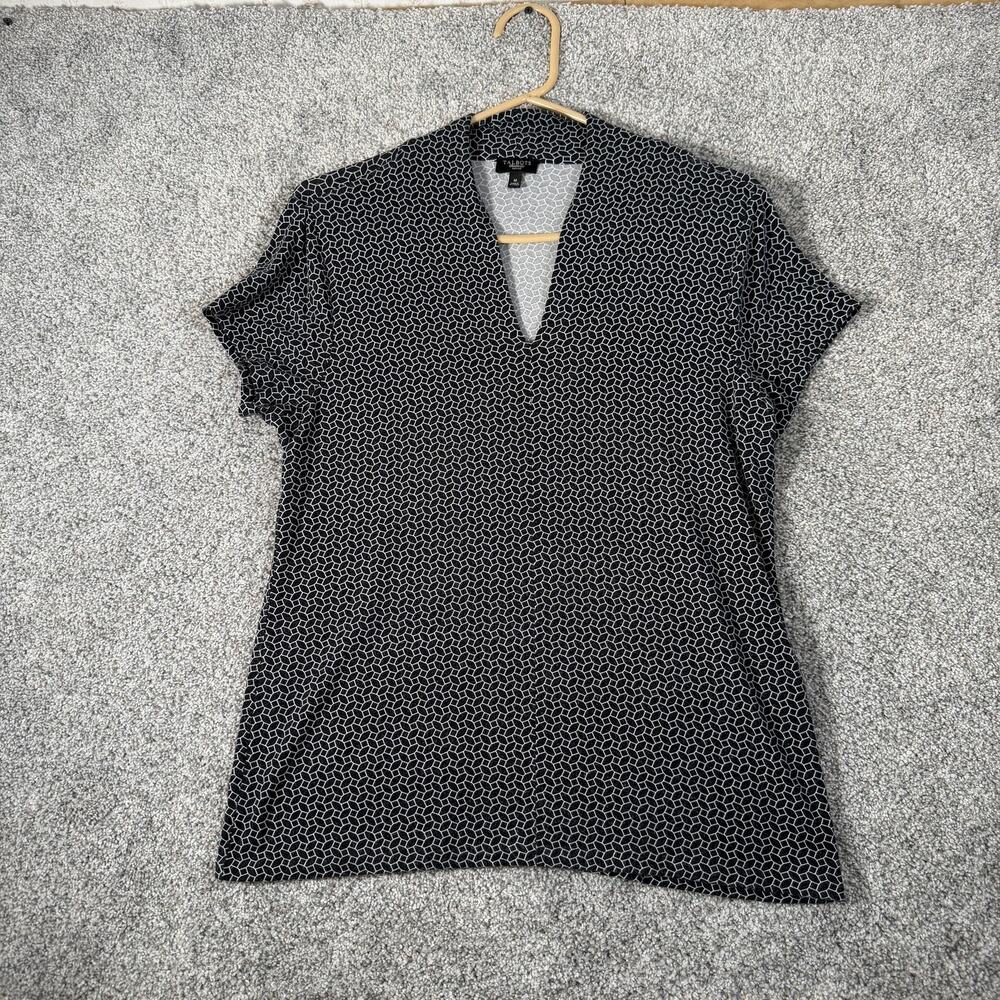 Talbots Blouse MP Petite Geometric Business Casual Classic Corporate Chic Office